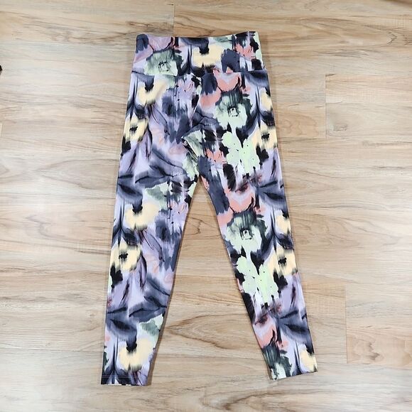 ☔️🔸️Bally Floral Print "Kayla Chalk Violet" High Waist Athletic Pants Medium - Picture 6 of 11